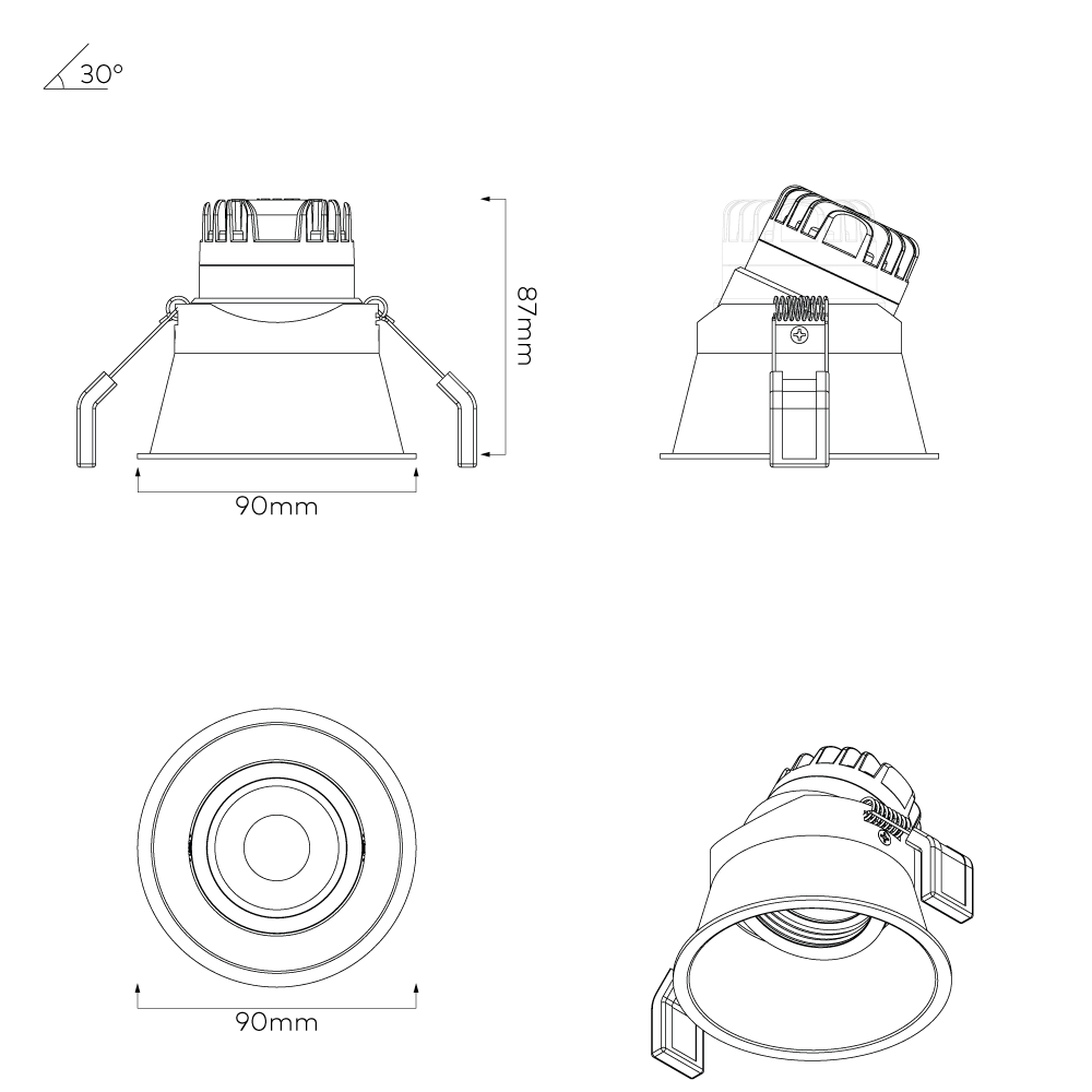 Cone Tilt 90 - 6.3W